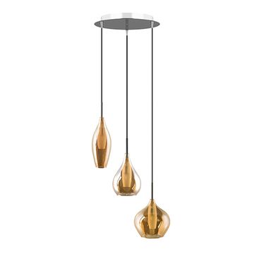 Подвесной светильник 803053 хром/янтарный Pentola Lightstar