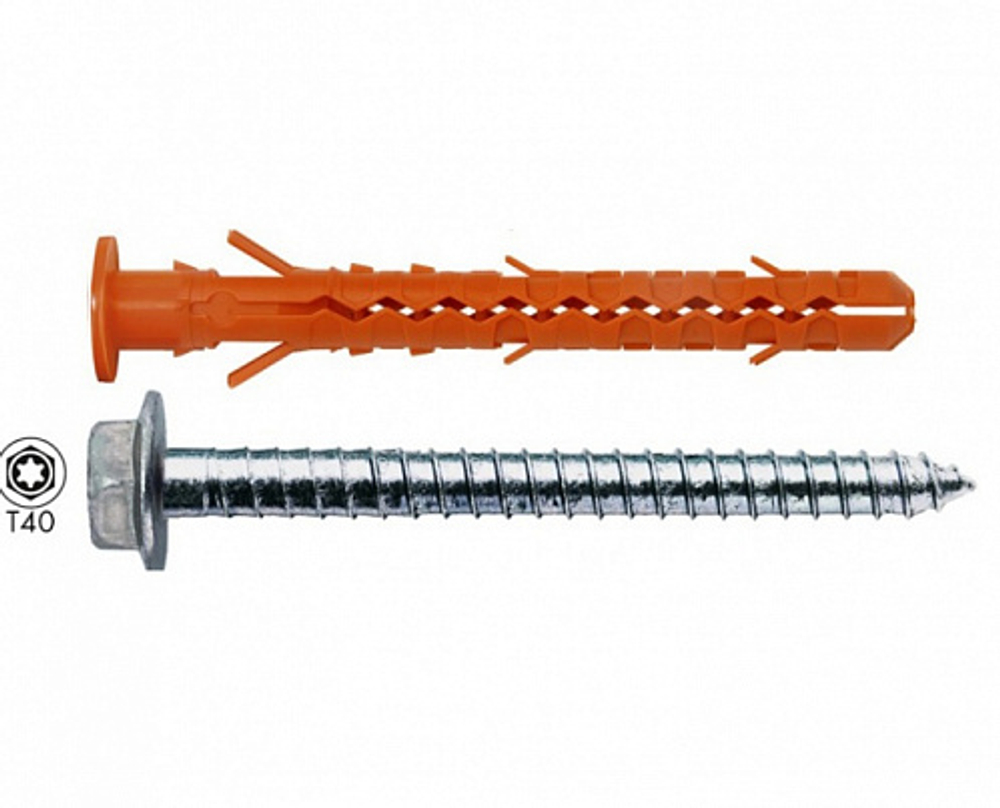 Дюбель фасадный MBK-STBr (с бортиком) HEX/T40 нерж.А4/316 10х100 (50 шт)
