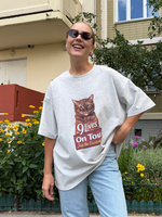 Футболка 9 lives серый меланж
