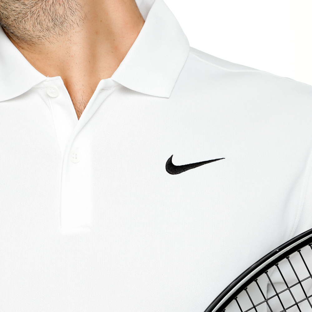 Мужское теннисное поло Nike Dri-Fit Blade Solid Polo Men - White