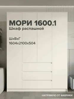 МС Мори Шкаф МШ 1600.1 (Сатин), ДСВ-Мебель, г. Пенза