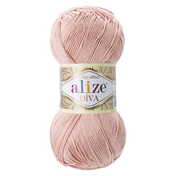 Пряжа Alize (Ализе) Diva / уп.5 мот. по 100 г, 350м, 161 нежно-розовый