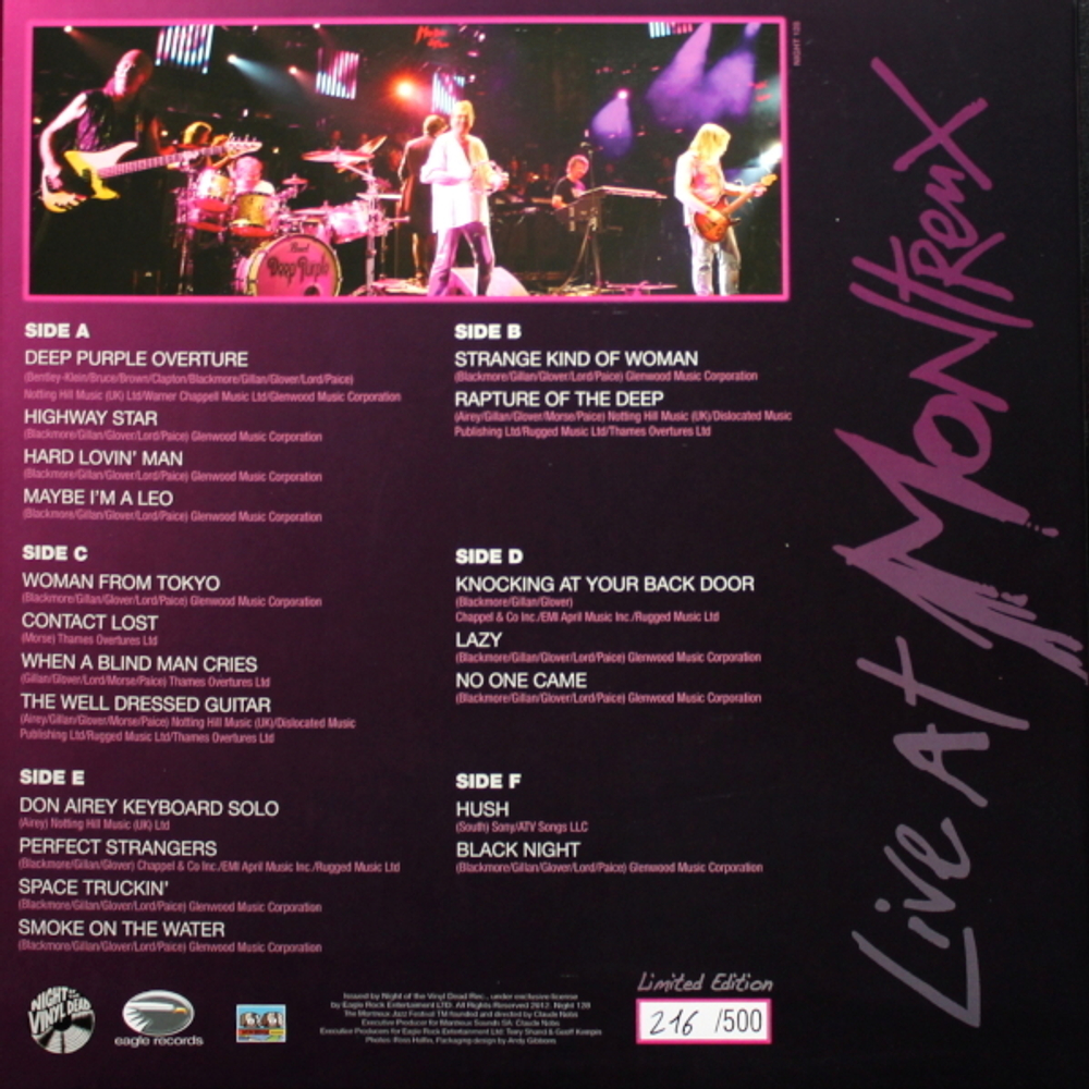 Deep Purple / Live At Montreux 2011 (Coloured Vinyl)(3LP)