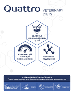Корм для собак средних и крупных пород VD Urinary OX, диетический, при оксалатах, 12 кг, QUATTRO