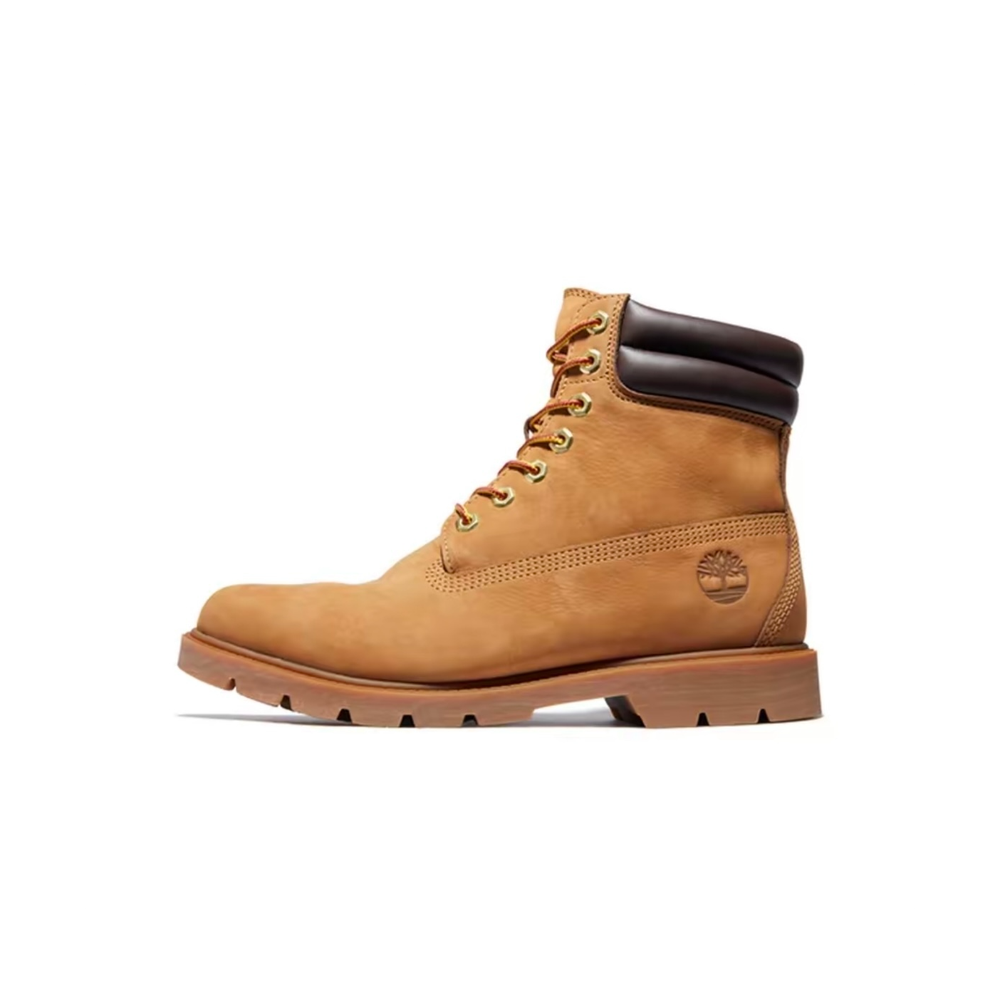 alt="Timberland Premium 6 Inch Wheat A27TP231 мужские ботинки пшеничного цвета вид сбоку на белом фоне"