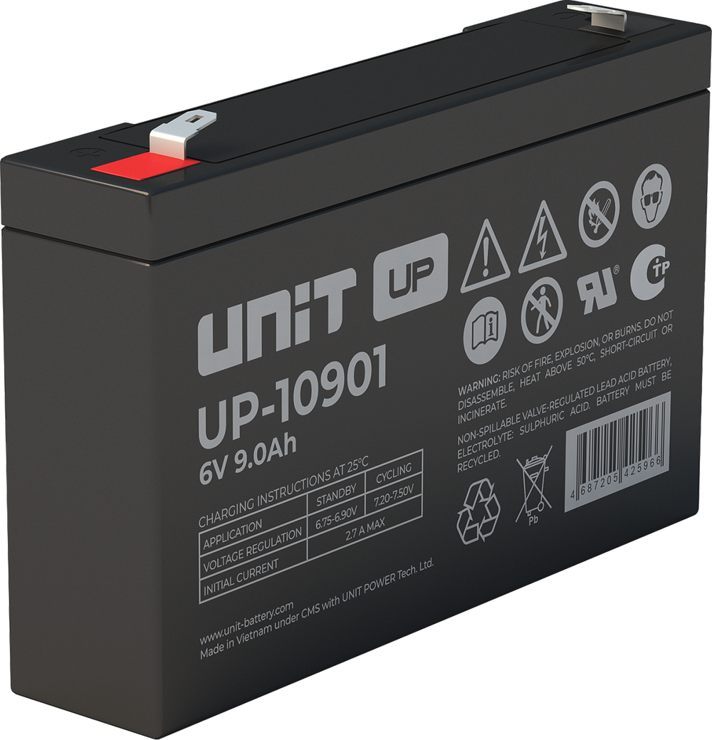 Аккумулятор UNIT UP-10901 ( 9Ач / 6В ) AGM