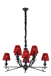 Люстра подвесная Sfera Sveta 2066/8 BLACK, 8×40 Вт, чёрная