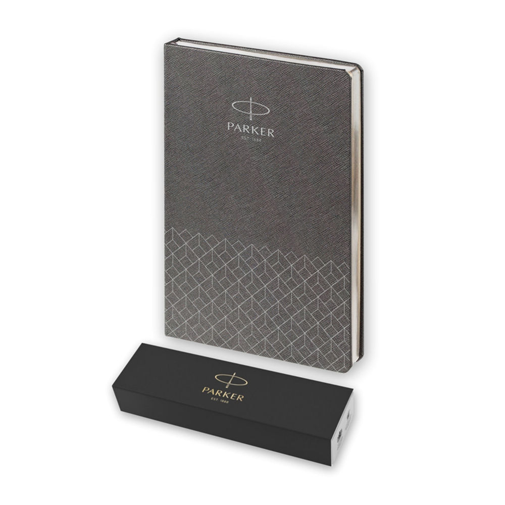 Подарочный набор: Шариковая ручка Parker Jotter + ежедневник, серый