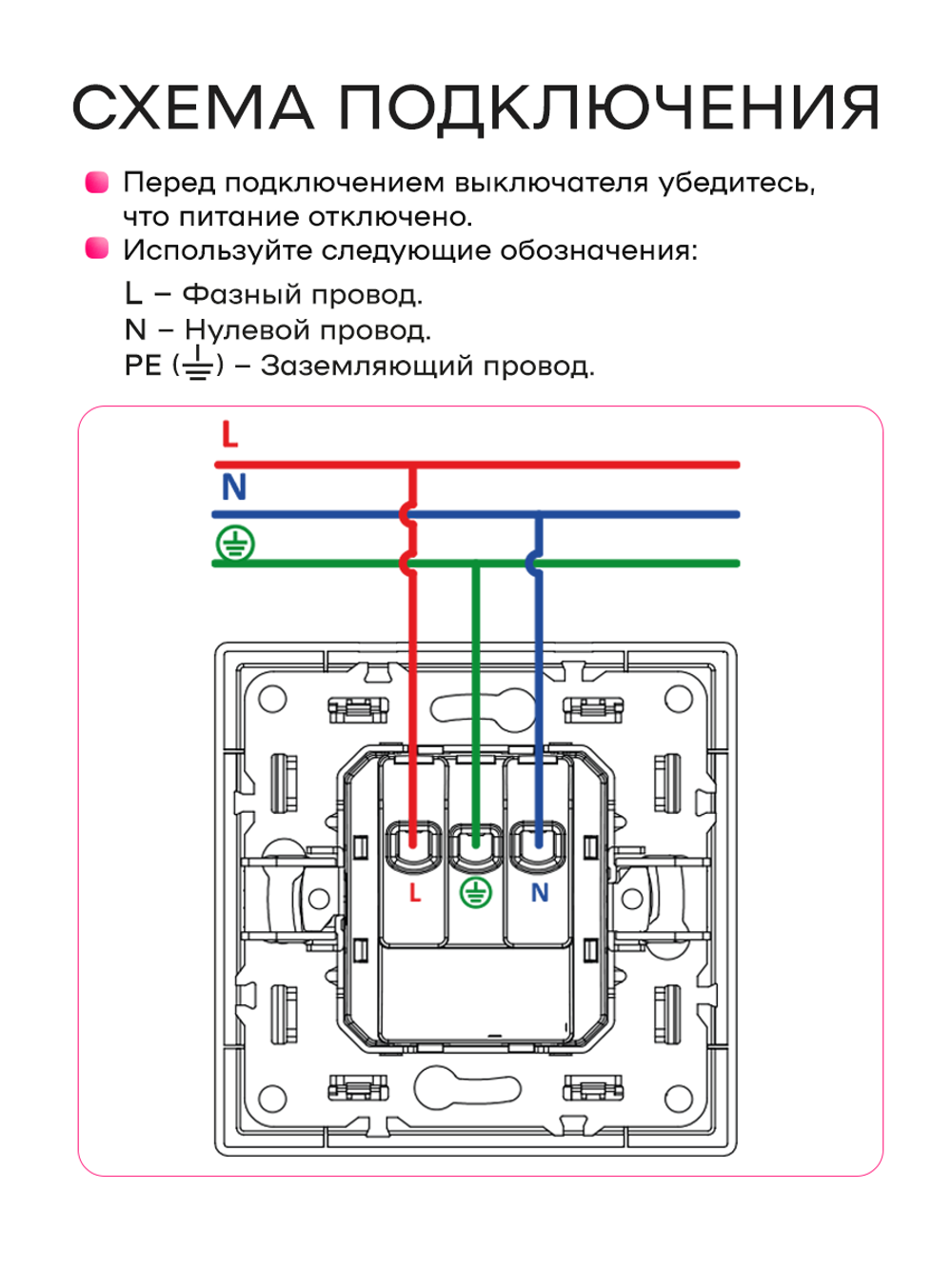 Розетка внутренняя четверная с заземлением серая
