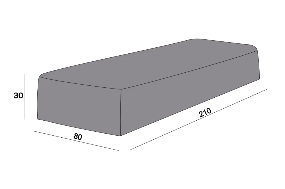 Защитный чехол на шезлонг Ривьера 210×80×30 см, цвет хаки