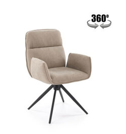 Стул HALMAR K574 темно-бежевый/черный, поворотный