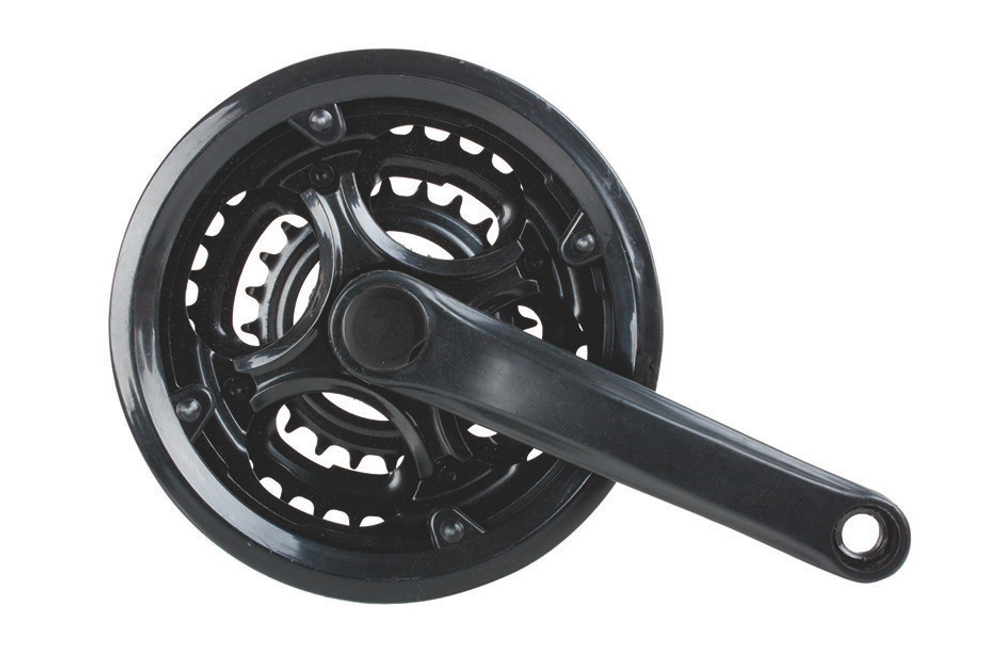 Система 5-351248 пер. 7-8скор. сталь 24/34/42зуб. с защ. шатуны с пласт. покр.170мм (10) черная