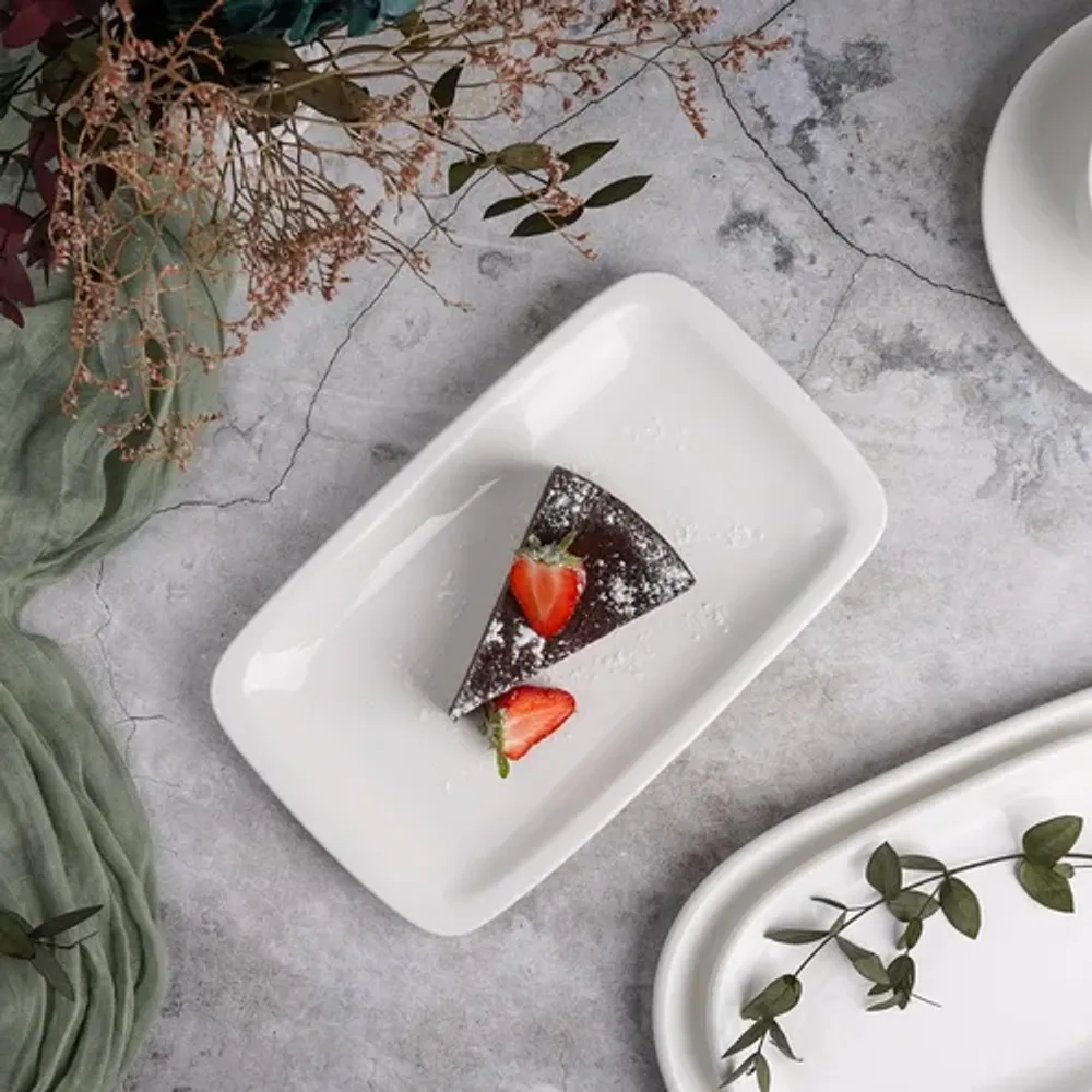 Блюдо прямоугольное 24*15 см h2,2 см белое фарфор P.L. Proff Cuisine [8]