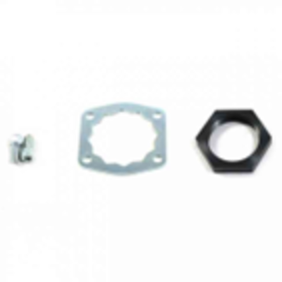 FRONT BELT DRIVE LOCK PLATE AND NUT KIT