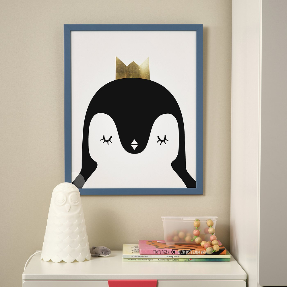 IKEA FISKBO  (ИКЕА ФИСКБО)  -  Рамка - тёмный серо-синий 40x50 см