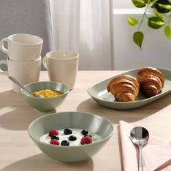 IKEA FÄRGKLAR  (ИКЕА ФЭРГКЛАР)  -  Миска - матовая зеленая 16 см