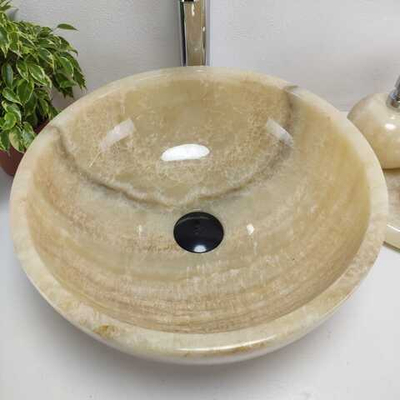 Раковина из оникса Bowl Yellow BO-61101 40x40x15 из натурального камня