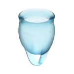 Набор голубых менструальных чаш Satisfyer Feel confident Menstrual Cup