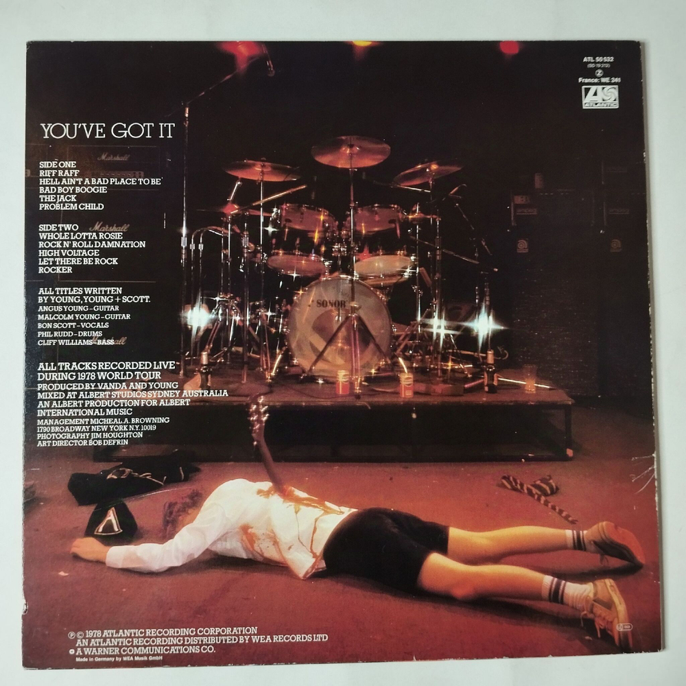 Винтажная виниловая пластинка LP AC DC If You Want Blood You've Got It (France 1978)