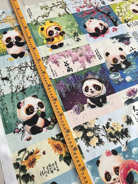 ПАНДЫ, 100% хлопок Handmade Fabrics 7