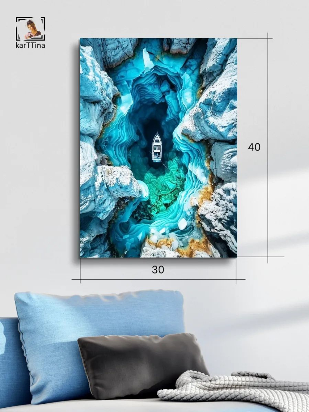 Картина "Водный мир", на стену 30х40см 1шт.