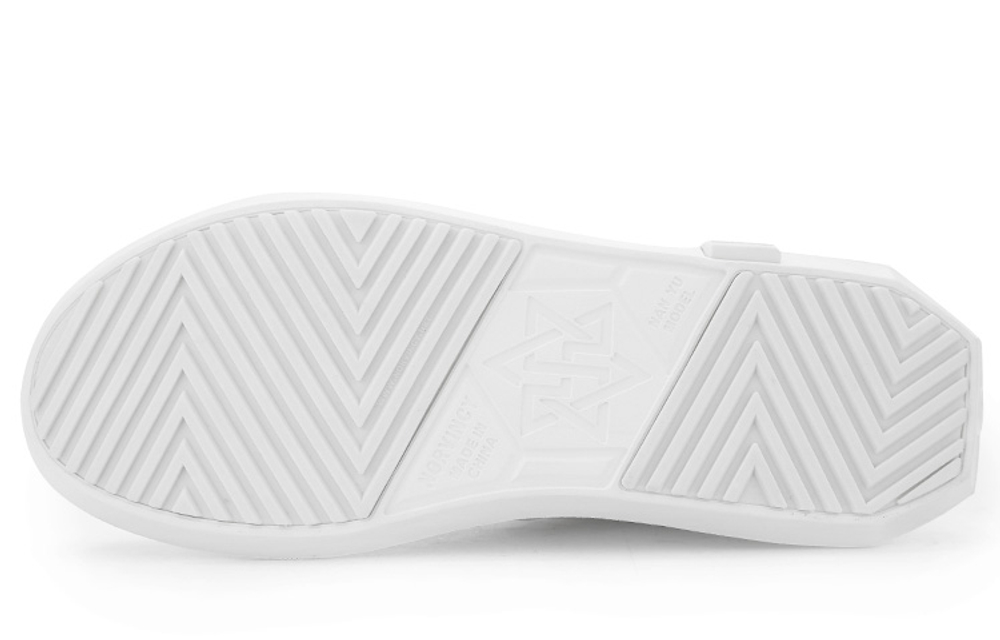 NORVINCY Stylish Skateboarding Shoes Unisex High top White