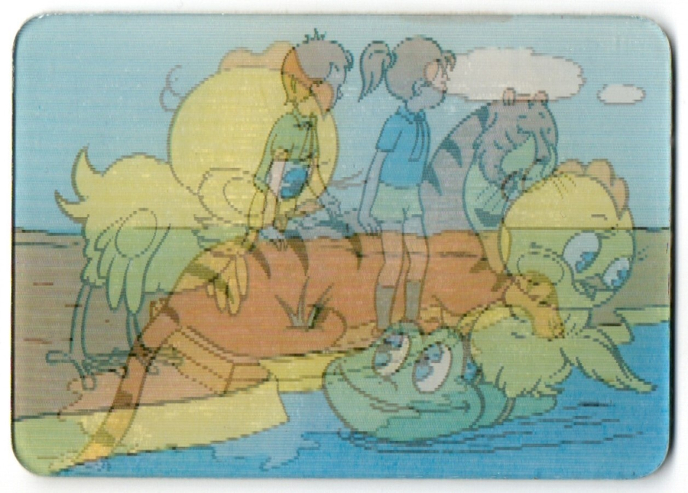 Календарик.1991 г. Цыплята, тигр, дети. Стерео XF