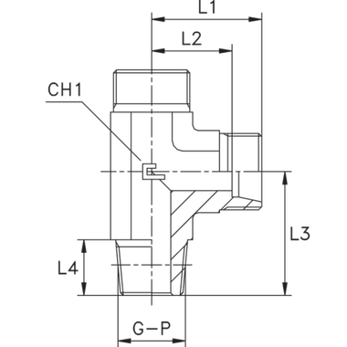 Штуцер FLC DS08 BSPT 1/4 (корпус)