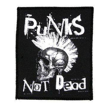 Нашивка Punks Not Dead Череп с ирокезом (90X115) (188)
