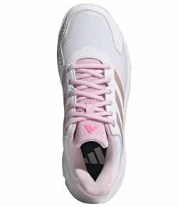 Женские Кроссовки теннисные Adidas CourtJam Control 3 W - cloud white/silver metallic/lucid pink