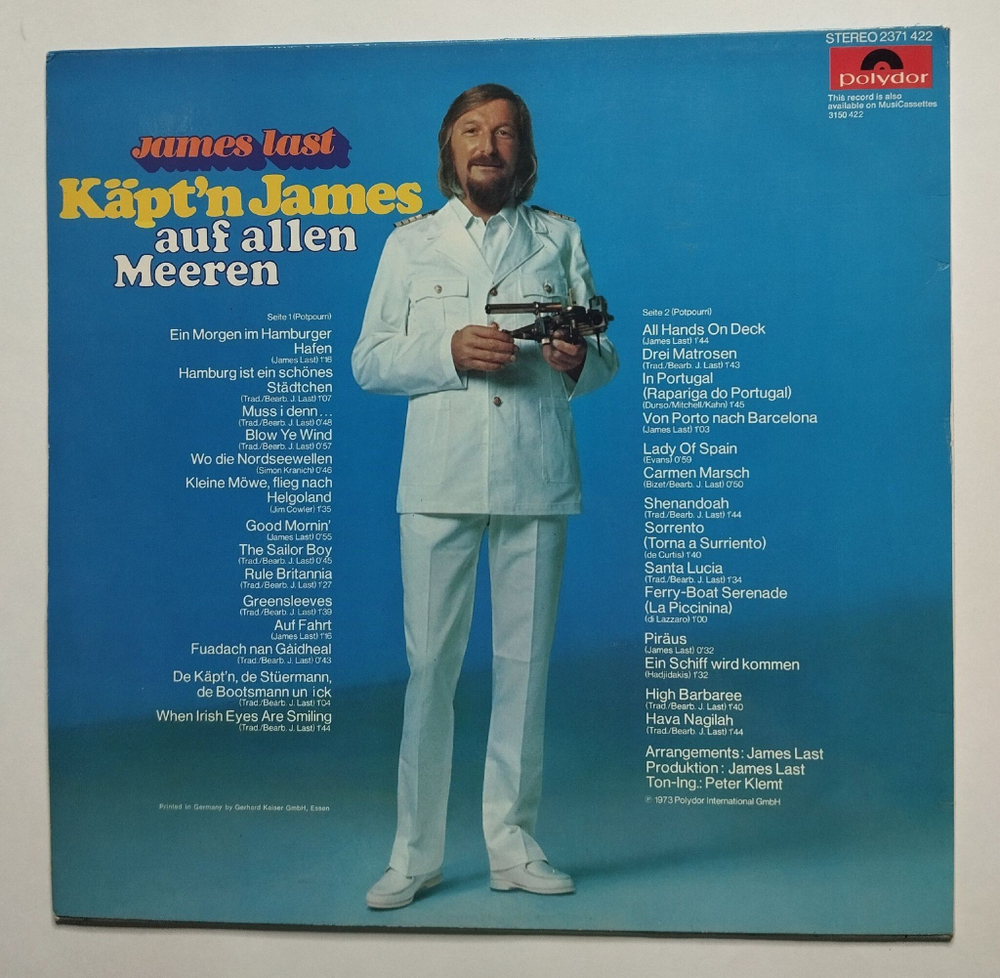 Винтажная виниловая пластинка LP James Last Kaptn James Auf Allen Meeren (Germany 1973)