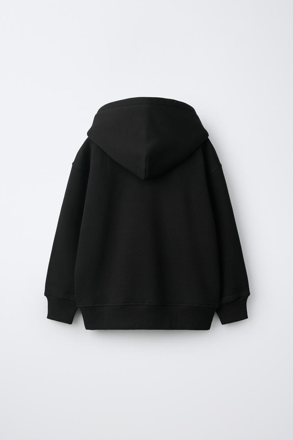 ZARA ОДНОТОННОЕ ХУДИ, ЧЕРНЫЙ
