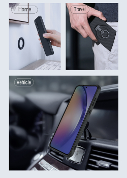 Чехол усиленный от Nillkin c встроенным круглым магнитом для Samsung Galaxy A55, серия Super Frosted Shield Pro Magnetic Case