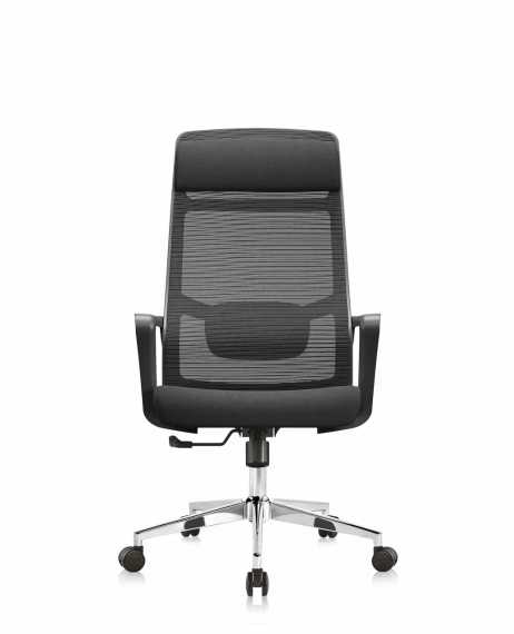 Кресло компьютерное GRAMBER, модель D02 (черный, черный пластик,хром)