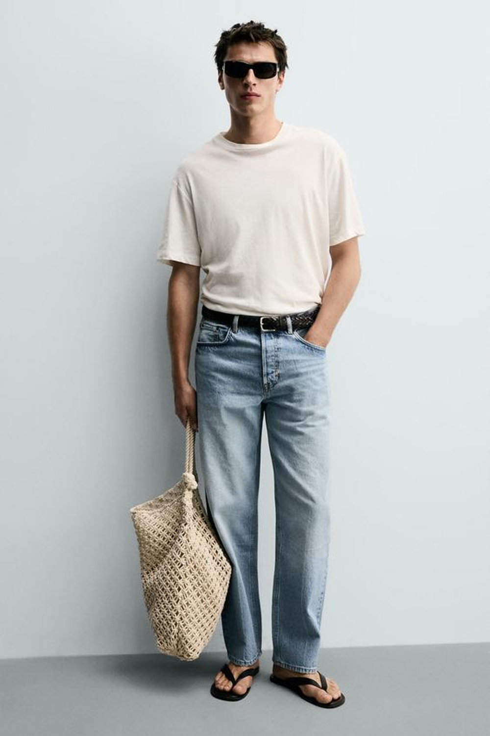ZARA СУМКА ИЗ МАКРАМЕ, ПЕСОЧНО-КОРИЧНЕВЫЙ