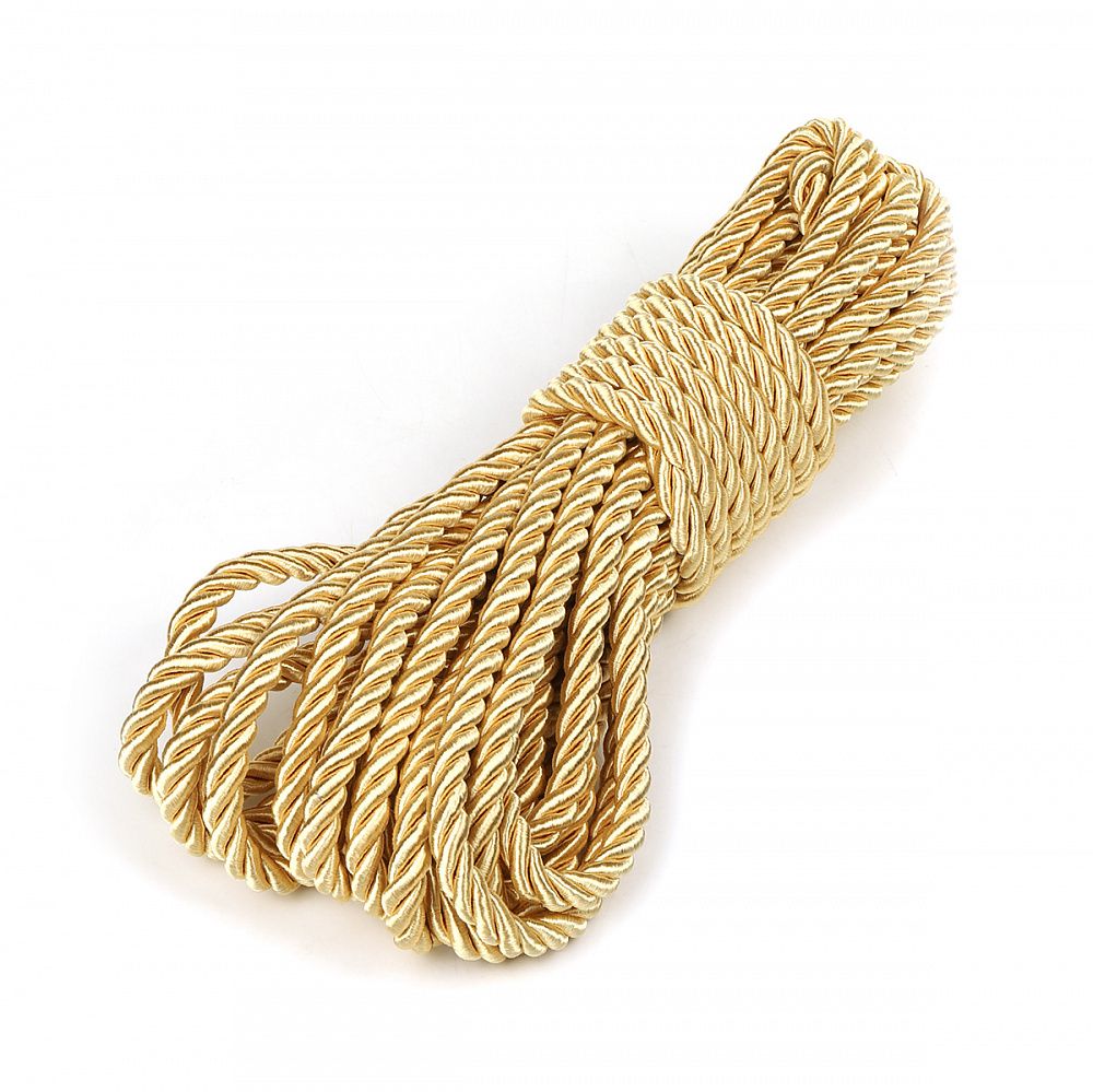 Шнур витой мебельный ⌀12.0 мм, арт.SHDV6207, цв.золото 6351, уп.10м