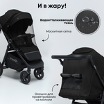 Коляска детская прогулочная BubaGo арт.BG 132-AL-4 MODEL BASS color/ цвет Black / Черный