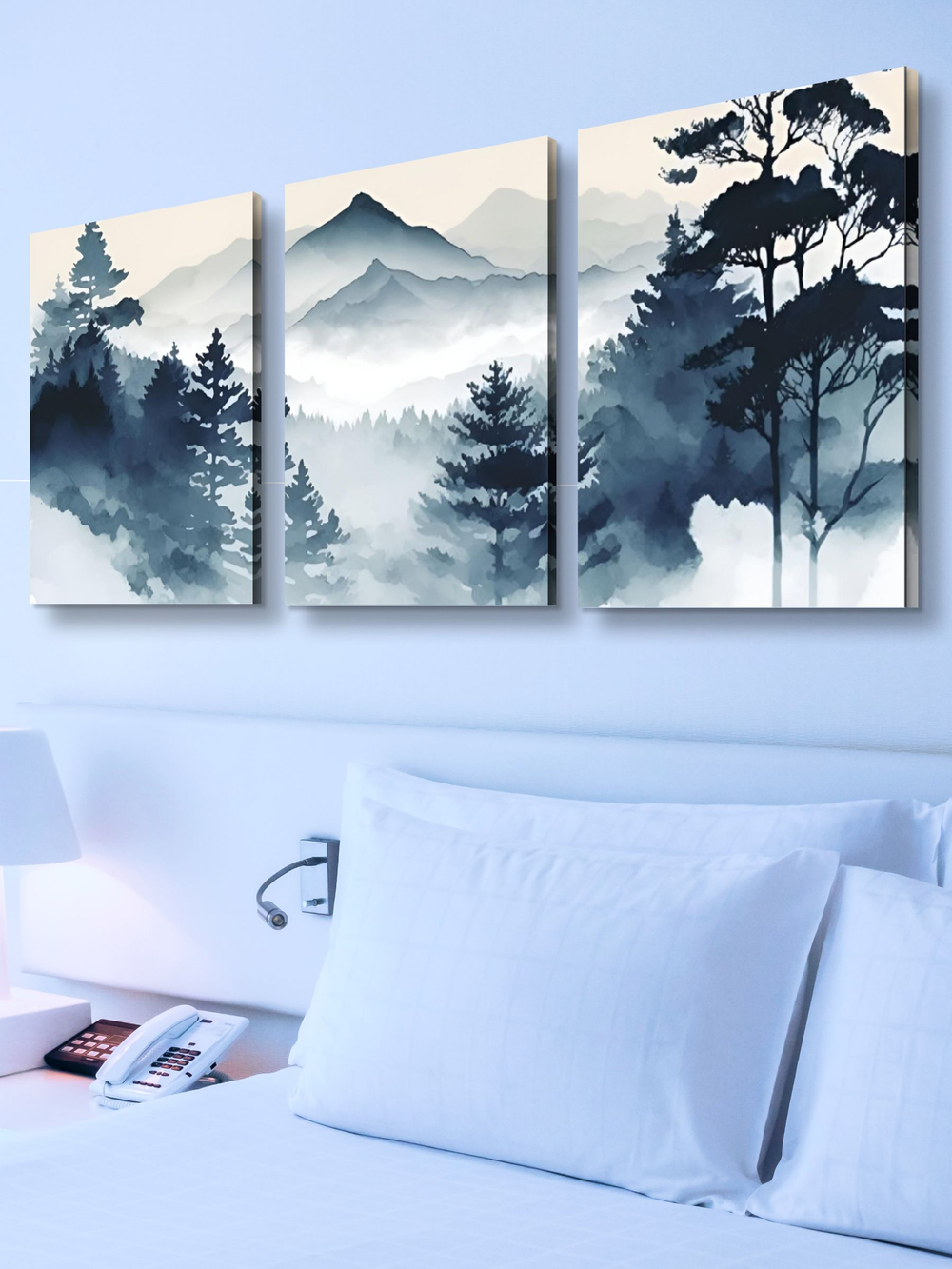 Картина Зимняя тундра модульная 50x70см 3шт.