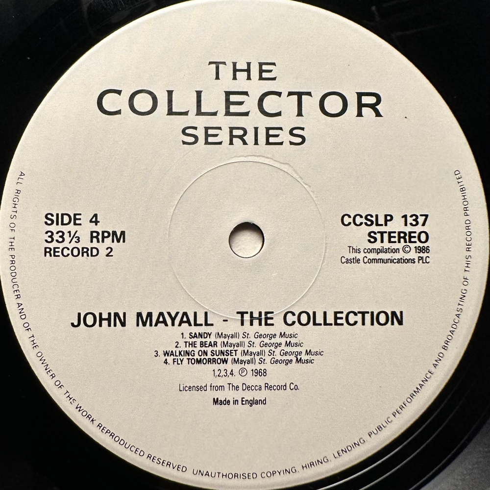 John Mayall - The Collection 2LP (Англия 1986г.)