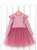 Платье "Брусника" с фатиновой юбкой
