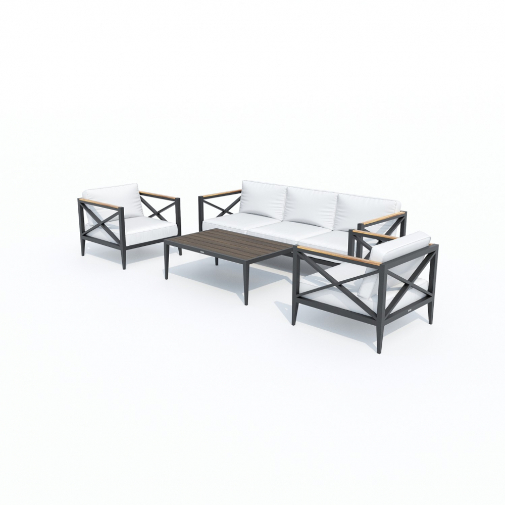 Лаунж зона Ideal Patio ВЕРИТА  белая - каркас карбон