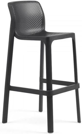 Стул барный Net Stool пластиковый Nardi Италия черный