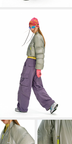WMNS Куртка Nothomme Monterest 800 Fill Cropped серый