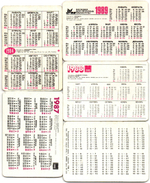 Набор из 5 переливных (стерео) Календариков . Мультфильмы СССР 1984, 1987, 1988, 1989 гг.