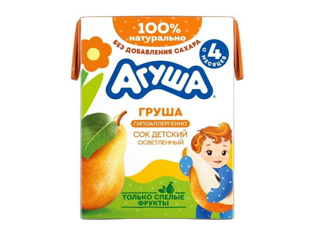 Нектар Агуша Груша осветленый 200мл