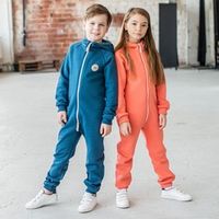 Комбинезон с клапаном и капюшоном "Синий камень" подростковый утепленный