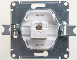 GLOSSA РОЗЕТКА компьютерная RJ45 кат. 5e, механизм, ПЕРЛАМУТР