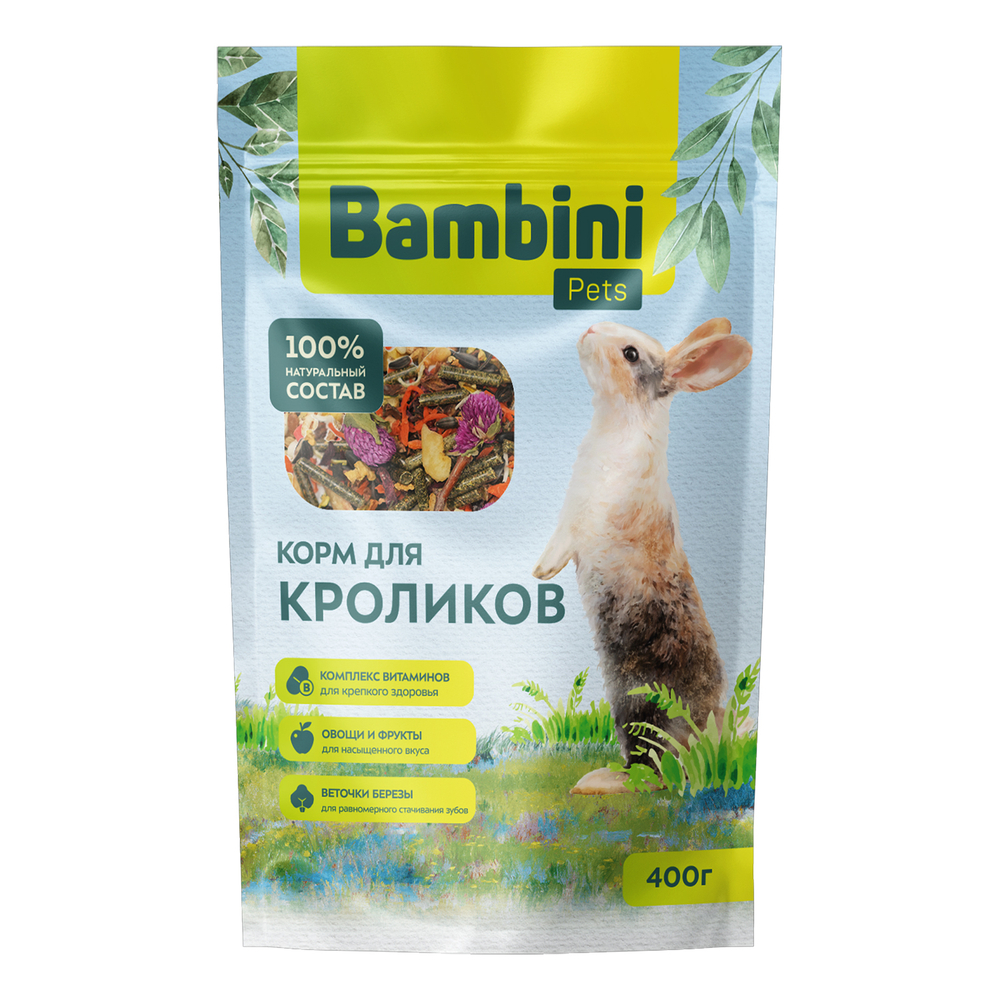 Bambini Pets корм для кроликов, 400 г