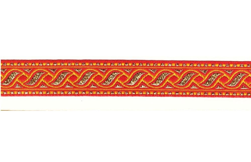 Тесьма жаккард с метанитом, с1857, рис. 9006, ш. 2,2 см
