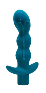Бирюзовый анальный вибромассажёр Naughty - 14,5 см